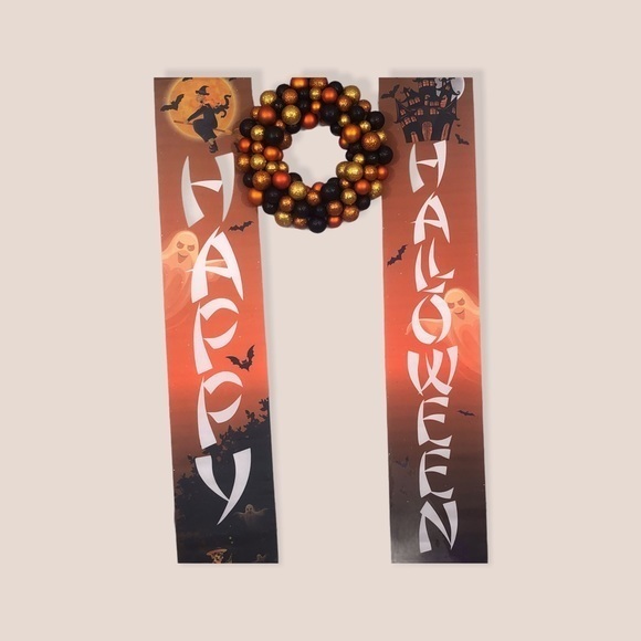 NWT HALLOWEEN HAPPY HALLOWEEN! DOOR SIGN BANNER - Picture 2 of 5